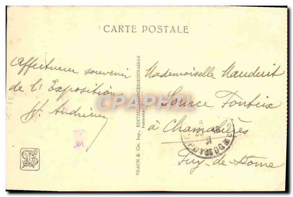 CPA Exposition Coloniale Internationale Paris 1931 Vue d'ensemble de la section portugaise — Rückseite