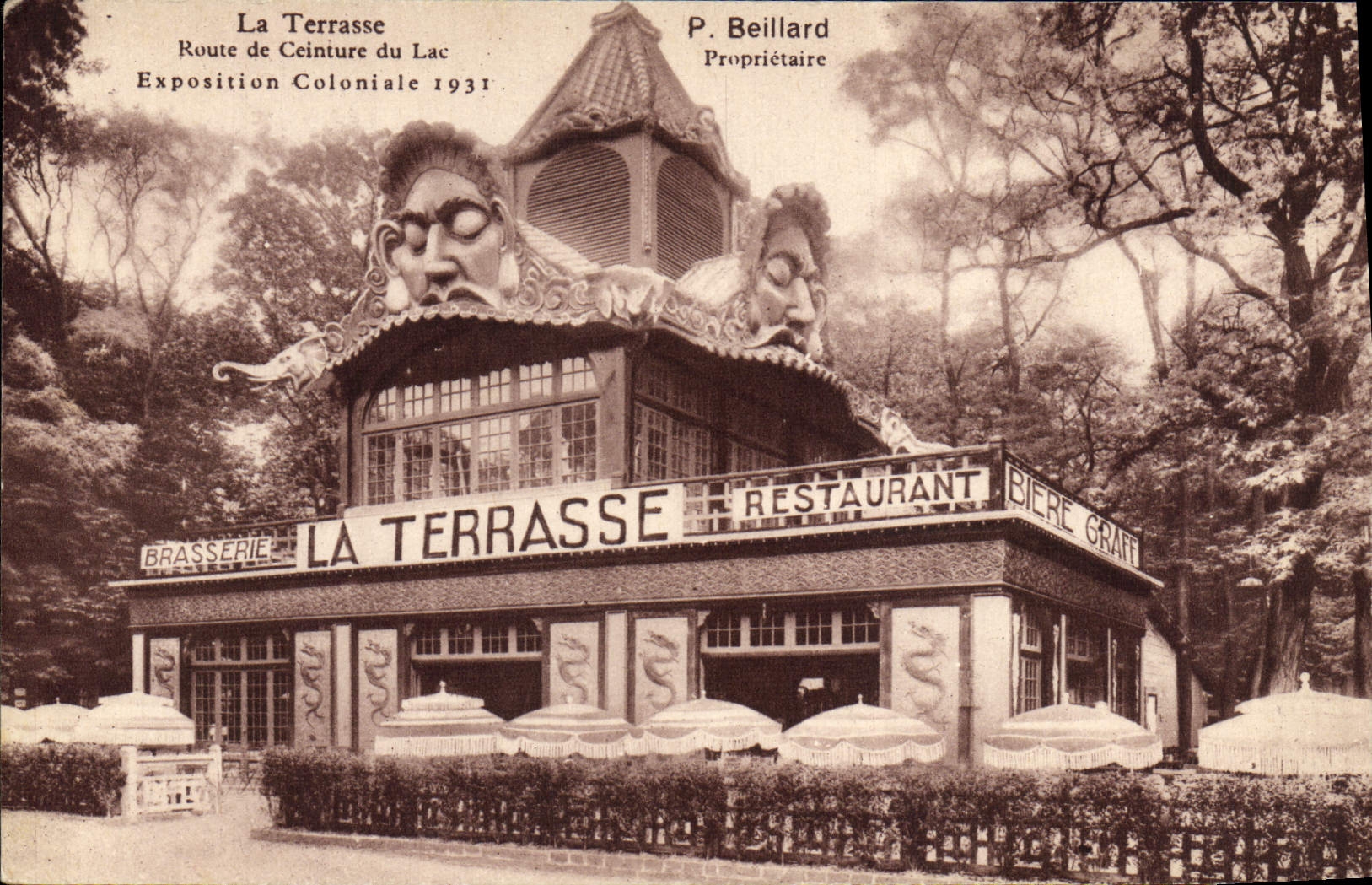 La Terrasse — Exposition Coloniale 1931 — P. Beillard Propriétaire
