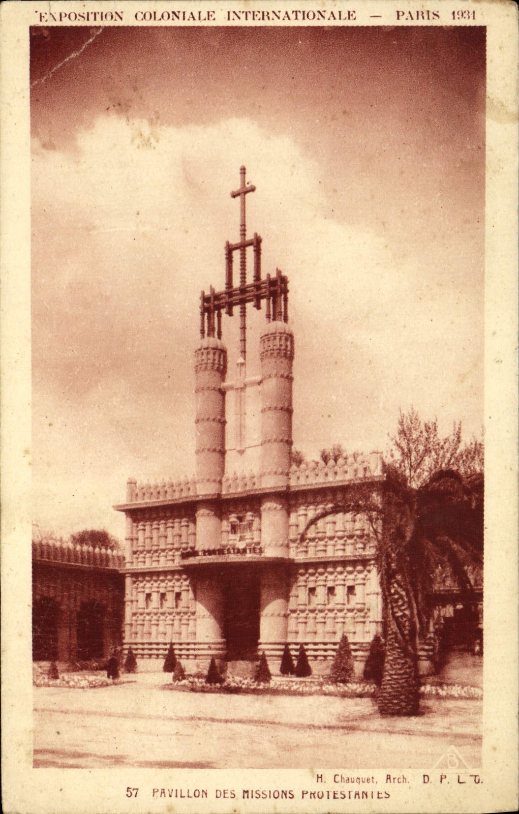 Pavillon des Missions Protestantes — Exposition Coloniale Internationale — Paris 1934 — H. Chauquet, Arch. D.P.L.T.
