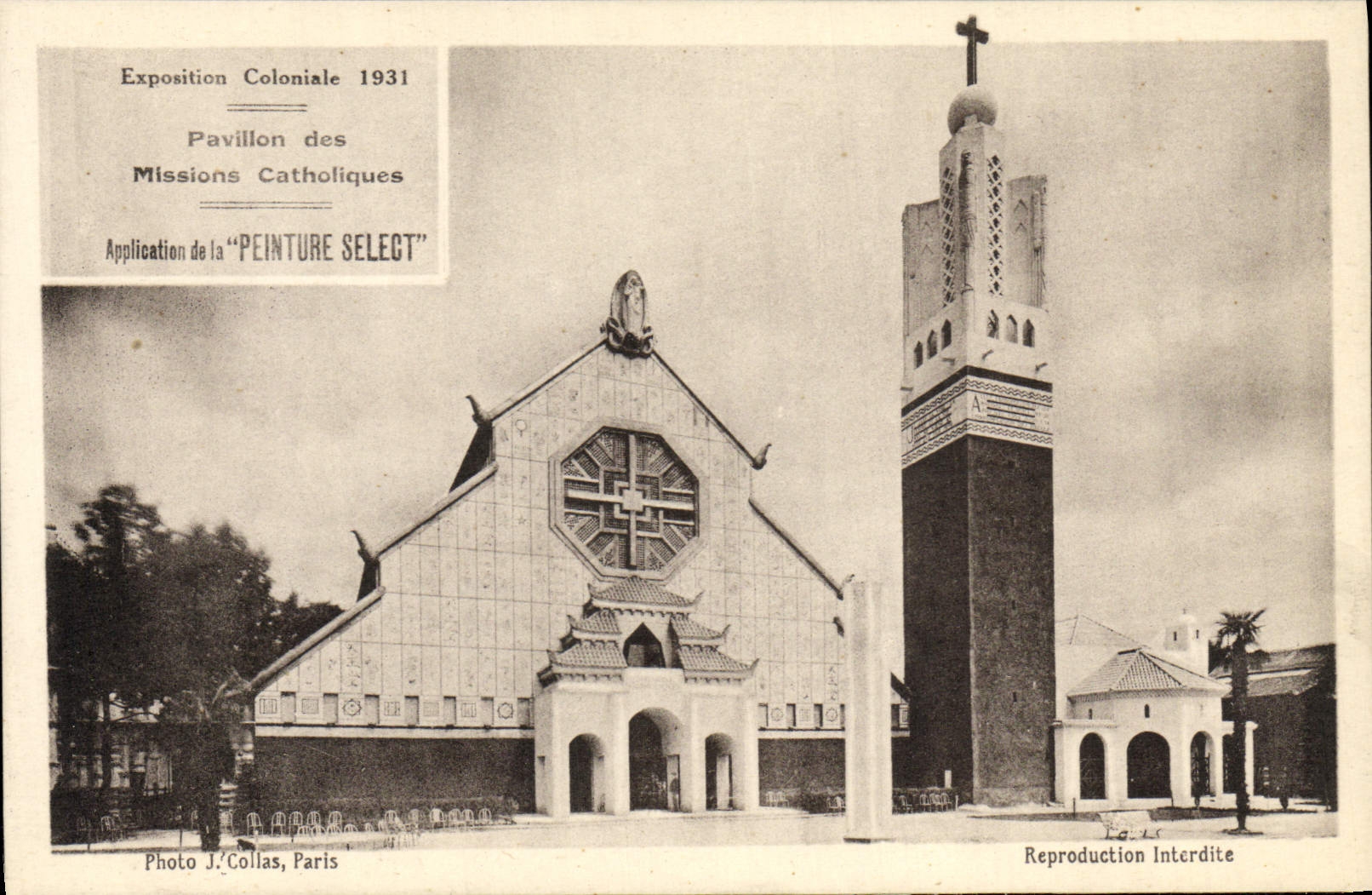 Pavillon des Missions Catholiques — Exposition Coloniale 1931 — Photo J. Collas, Paris
