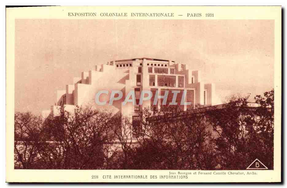 CPA Exposition Coloniale Internationale De Paris Cite internationale Des Informations