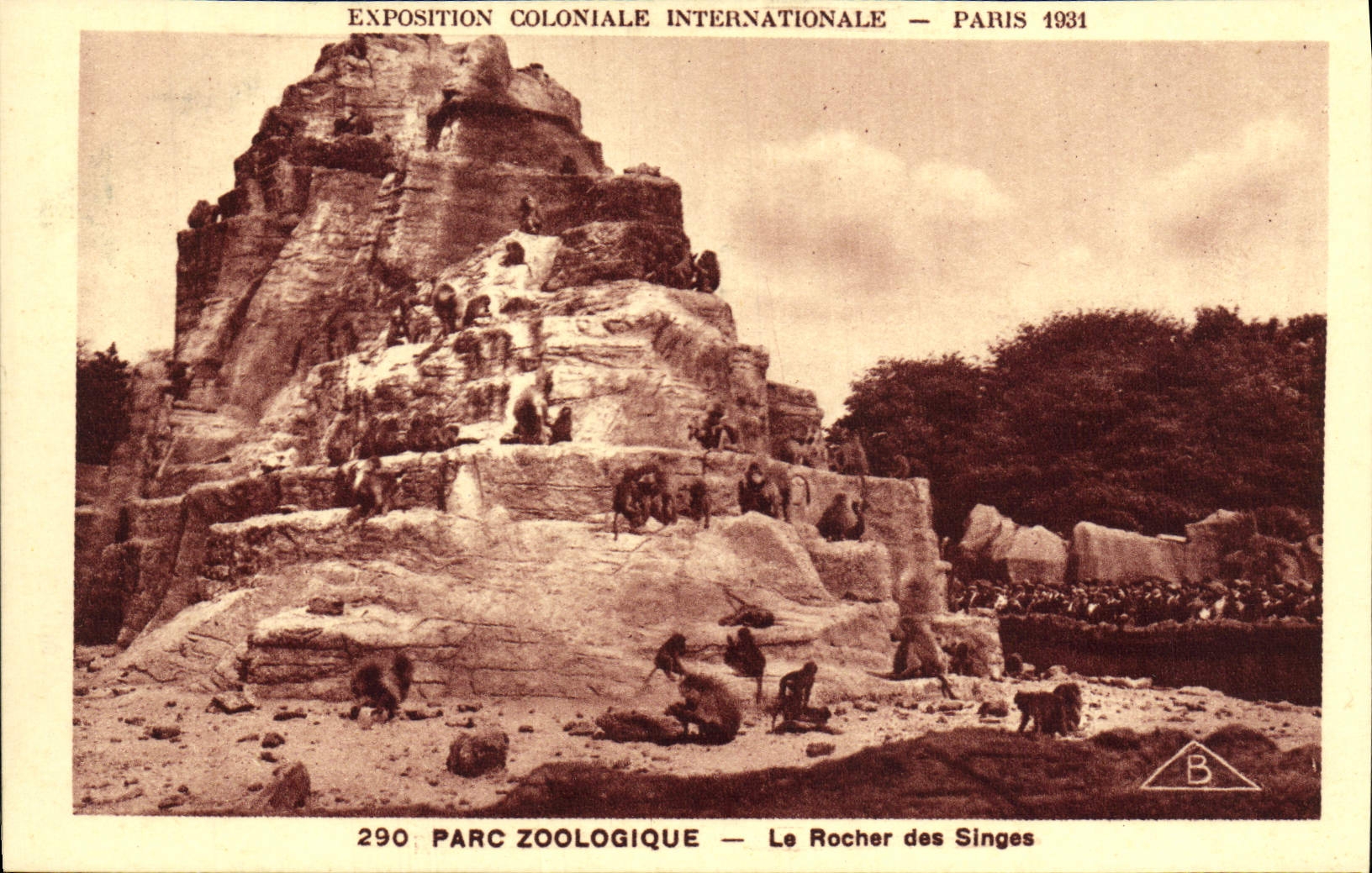 Internationale Kolonialausstellung — Paris 1931 — Zoologischer Garten — Der Affenberg — n° 290