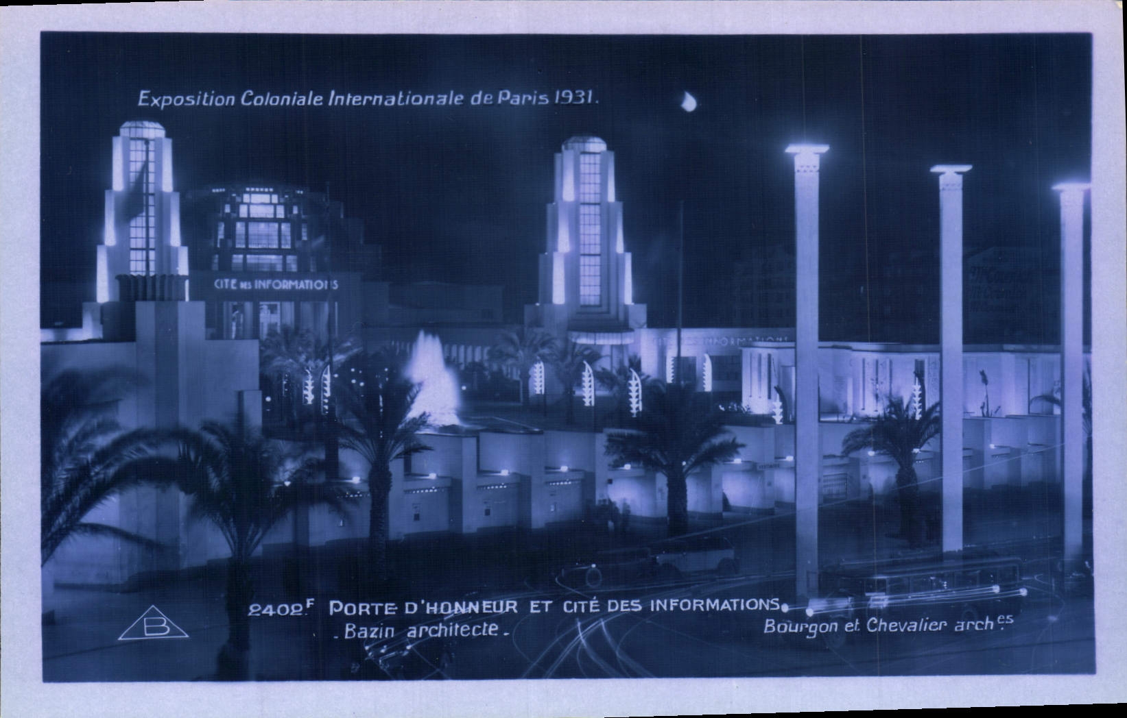 CPA Exposition Coloniale Internationale De Paris Porte D'Honneur Et Cite Des Informatons Bazin Architeche