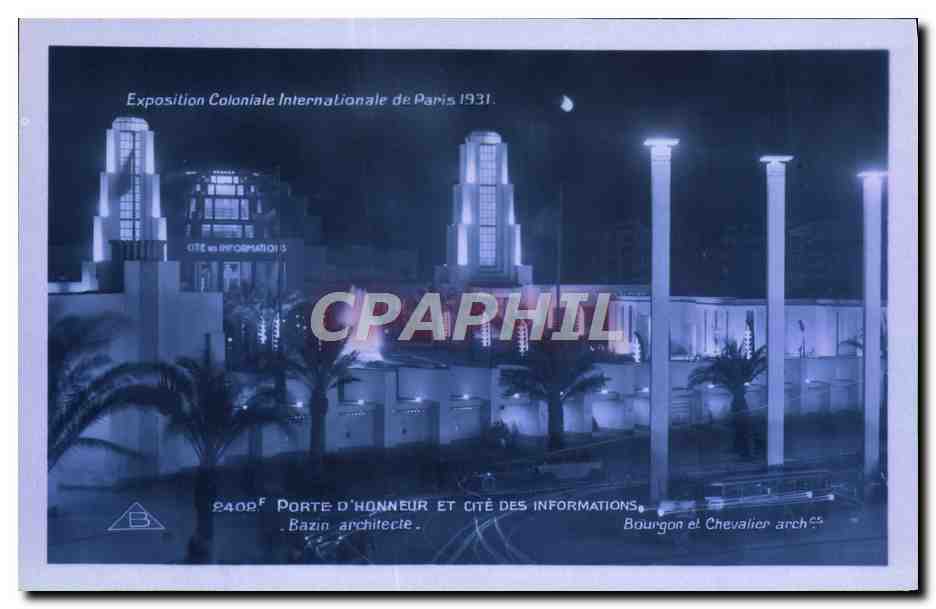 Ehrentor und Informationsstadt — Internationale Kolonialausstellung Paris 1931 — Architekt Bazin