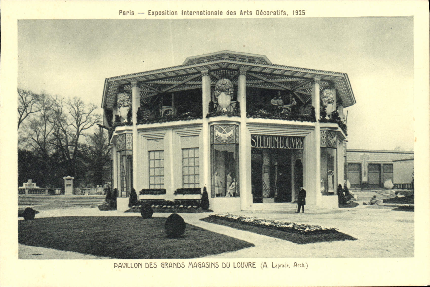 CPA Paris Exposition Internationale Des Arts Decoratifs Pavillon des Grands Magasins du Louvre