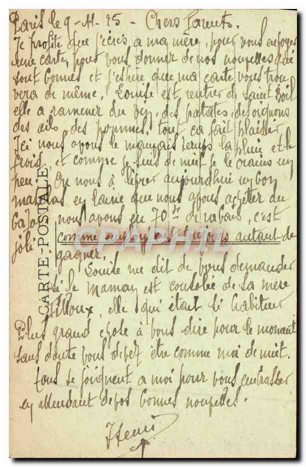 CPA Exposition Des Arts Decoratifs La Grande Maison De Blanc — Verso