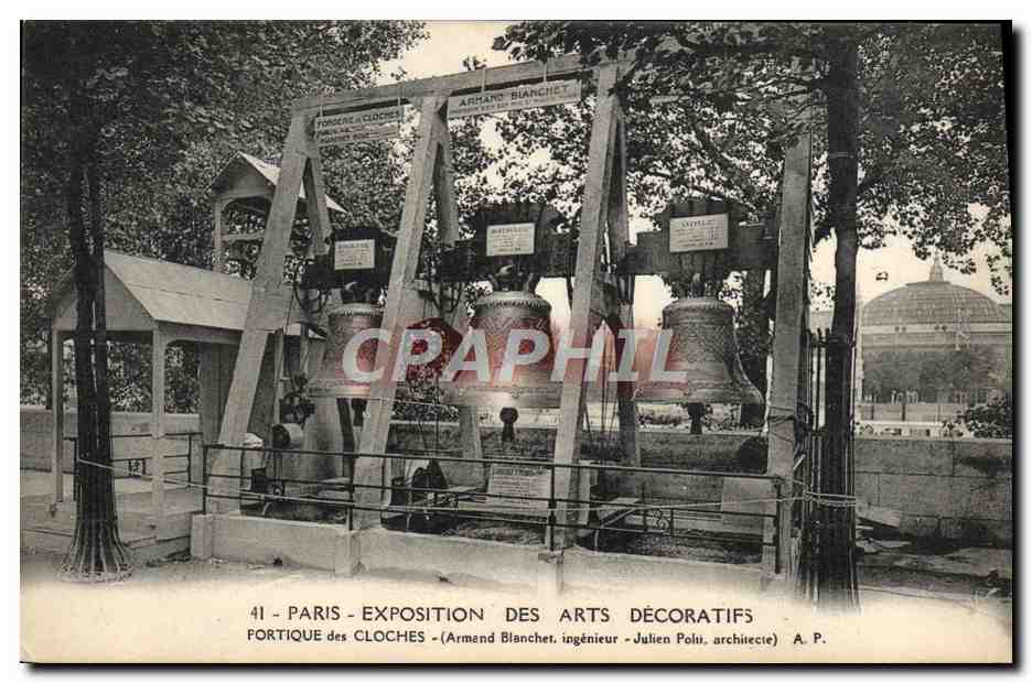 Paris - Ausstellung der Dekorativen Künste - Glockenturm - Armend Blanchet, Ingenieur - Julien Polti, Architekt