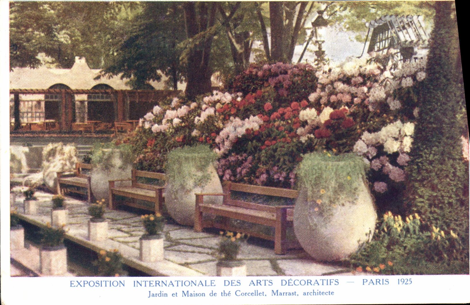 CPA Paris Exposition Internationale Des Arts Decoratifs 1925 Jardin et maison de the Corcellet 