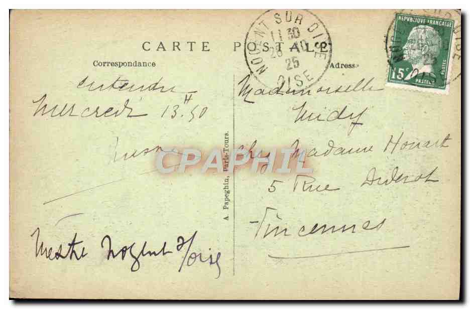 CPA Paris Exposition Internationale Des Arts Decoratifs Au Bon Marche Maison La foule devant le pavillon Pomone — Verso