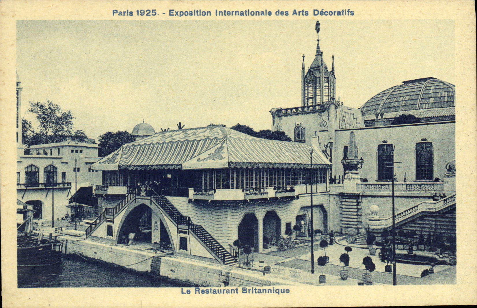 CPA Paris Exposition Internationale Des Arts Decoratifs Le Restaurant Britannique