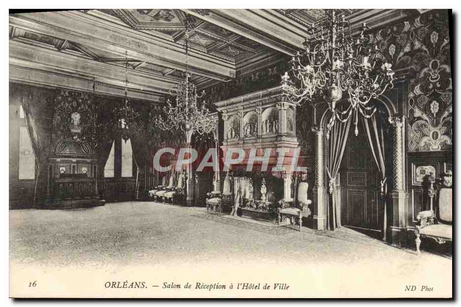 CPA Orleans Salon De Reception A l'Hotel De Ville