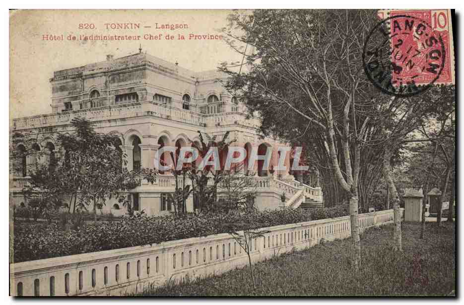 CPA Tonkin Langson Hotel De l'Edministrateur Chef De La Province Vietnam Indochine
