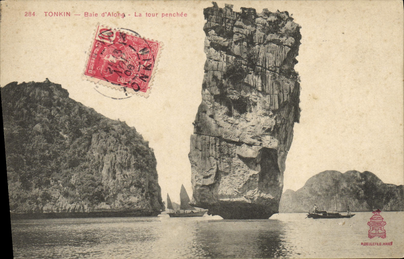 CPA Tonkin Baie D'Along La Tour Penchee Vietnam Indochine
