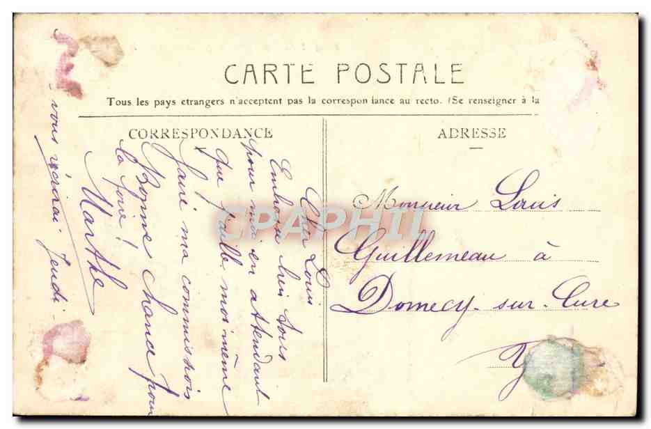 CPA Joigny Pont Et Faubourg Vue prise en amont — Back