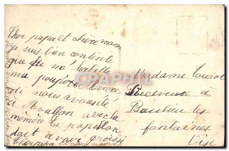 CPA Collcetion Du Chateau De Chastellux Le Vieux Pont sur La Cure Et Le Chateau — Verso