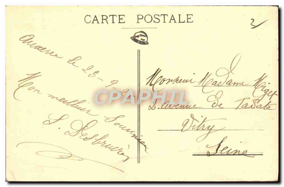 CPA Auxerre Le Pont Paul Bert Et Les Quai — Verso