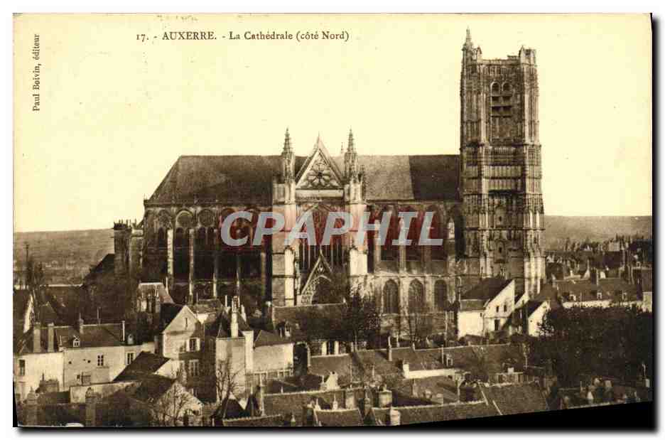 Auxerre - La Cathédrale (côté Nord) — Paul Boivin, éditeur, n°17