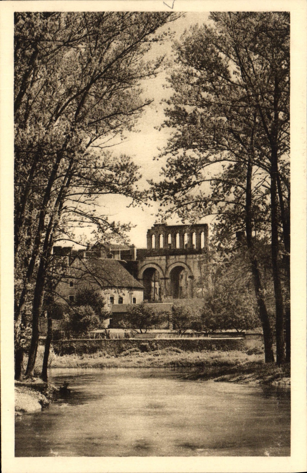 Autun Antique — Porte Romaine dite d'Arroux — Héliogravure d'Art Coquet et Truchot, Autun