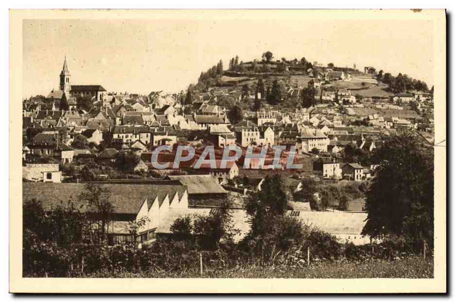 Château-Chinon — Vue générale côté Sud — Héliogravure d'Art P. Coquau et C. Truchot — Edit. Berthe