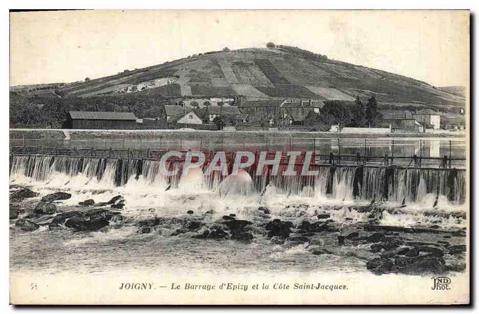 CPA Joigny Le Barrage D'Epizy Et La Cote Saint Jacques