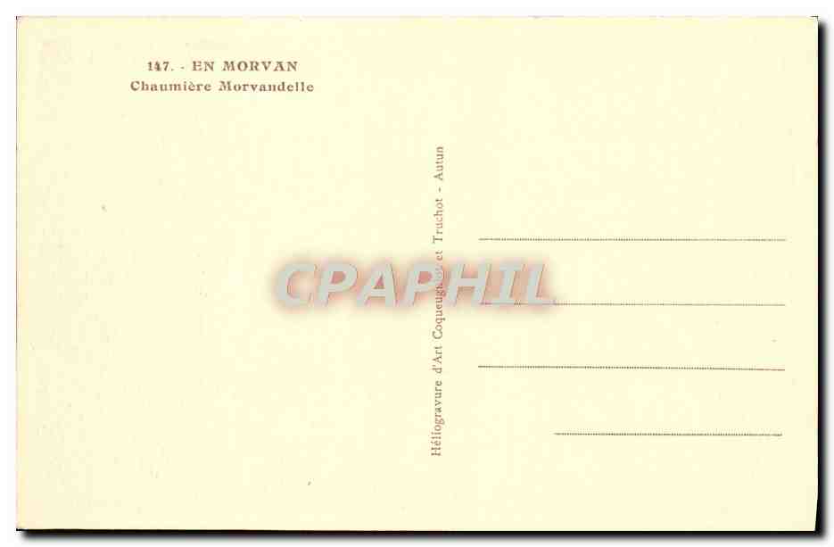 CPA En Morvan Chaumiere Morvandelle — Rückseite