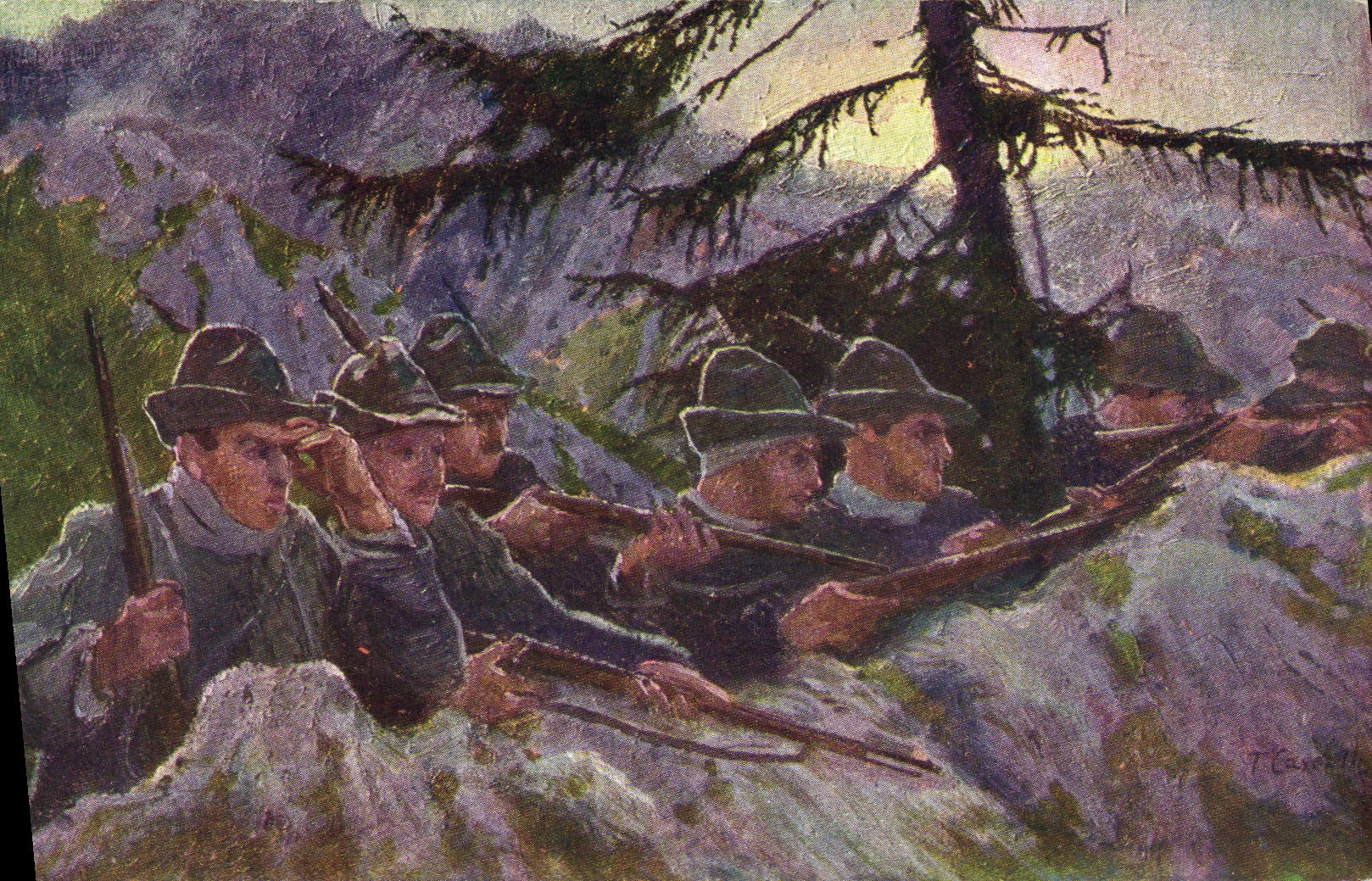 CPA Italie Indipendenzia Militaria Alpini in Trincea