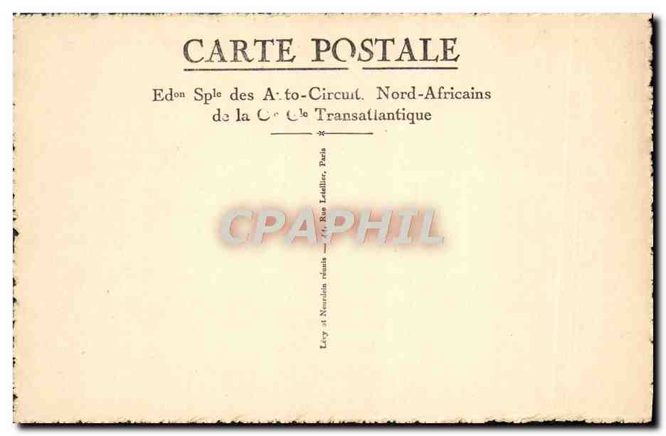 CPA Marrakech Galerie Des Tombeaux Saadiens — Rückseite