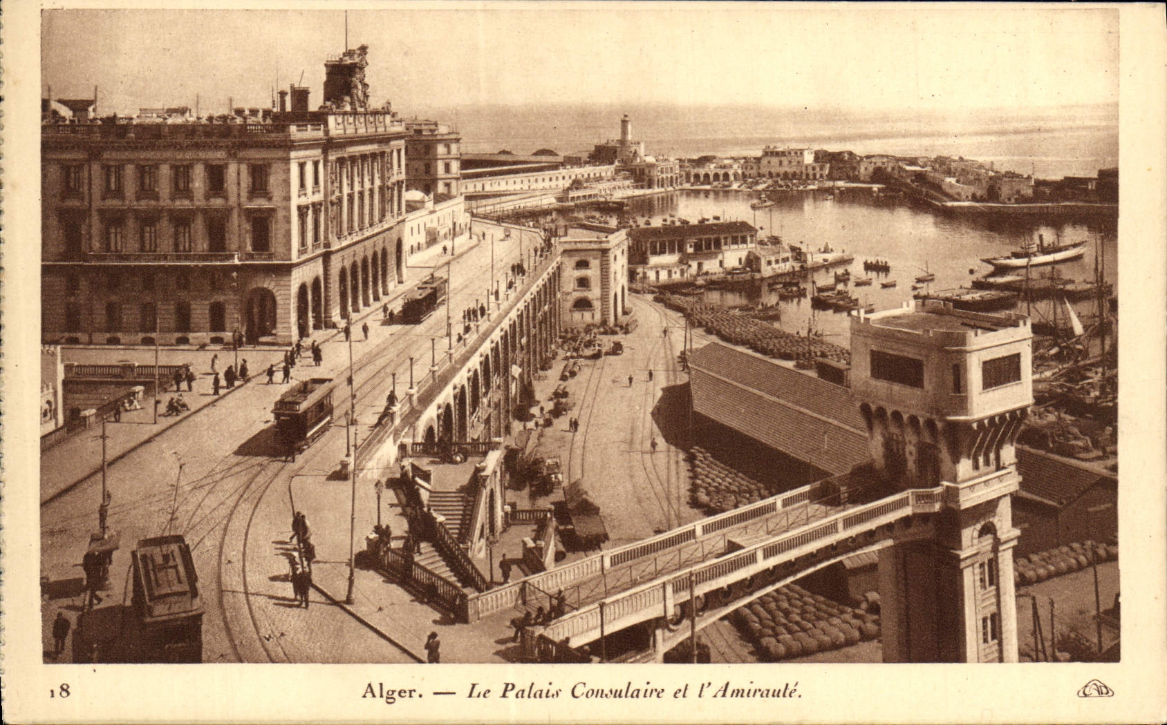 CPA Alger Le Palais Consulaire Et l'Amiraule