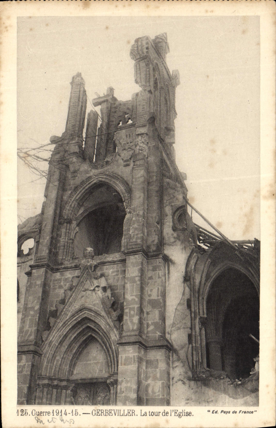 CPA Guerre Gerbeviller La Tour De l'Eglise Militaria