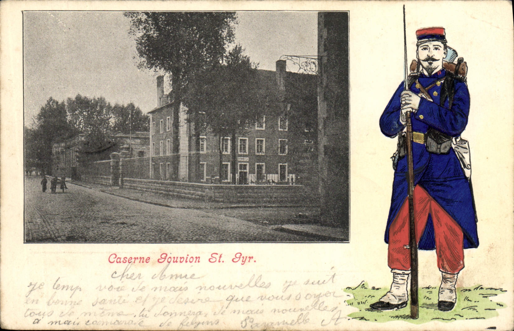CPA Caserne Gouvion St Cyr Militaria 