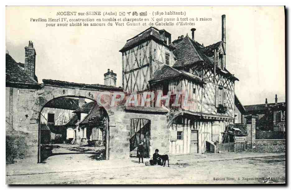 CPA Nogent Sur Seine Pavillon Henri IV Enfants