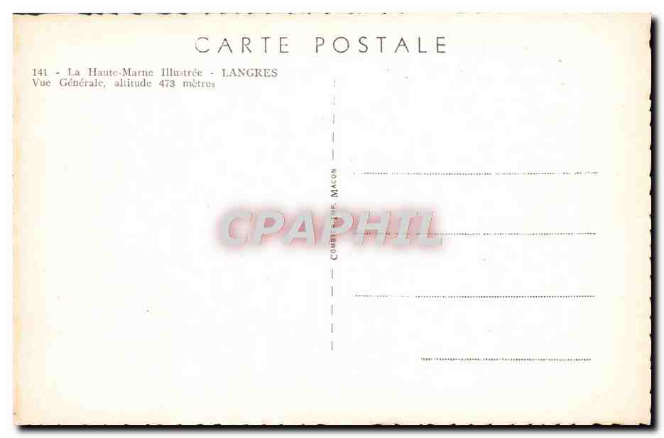 CPA La Haute Marne Illustree Langres Vue Generale — Rückseite