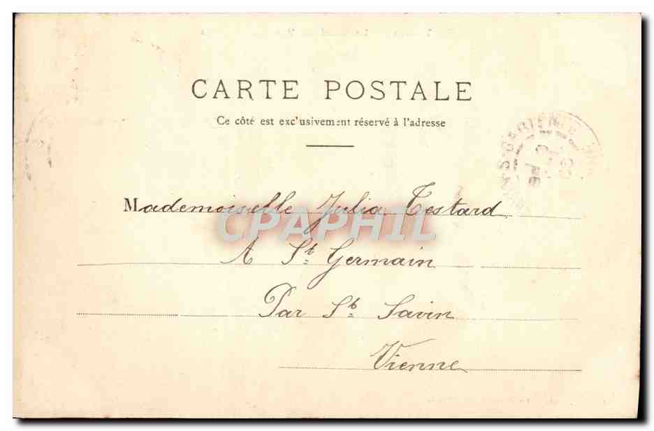 CPA Troyes Le Canal Vue Des Hospices — Back