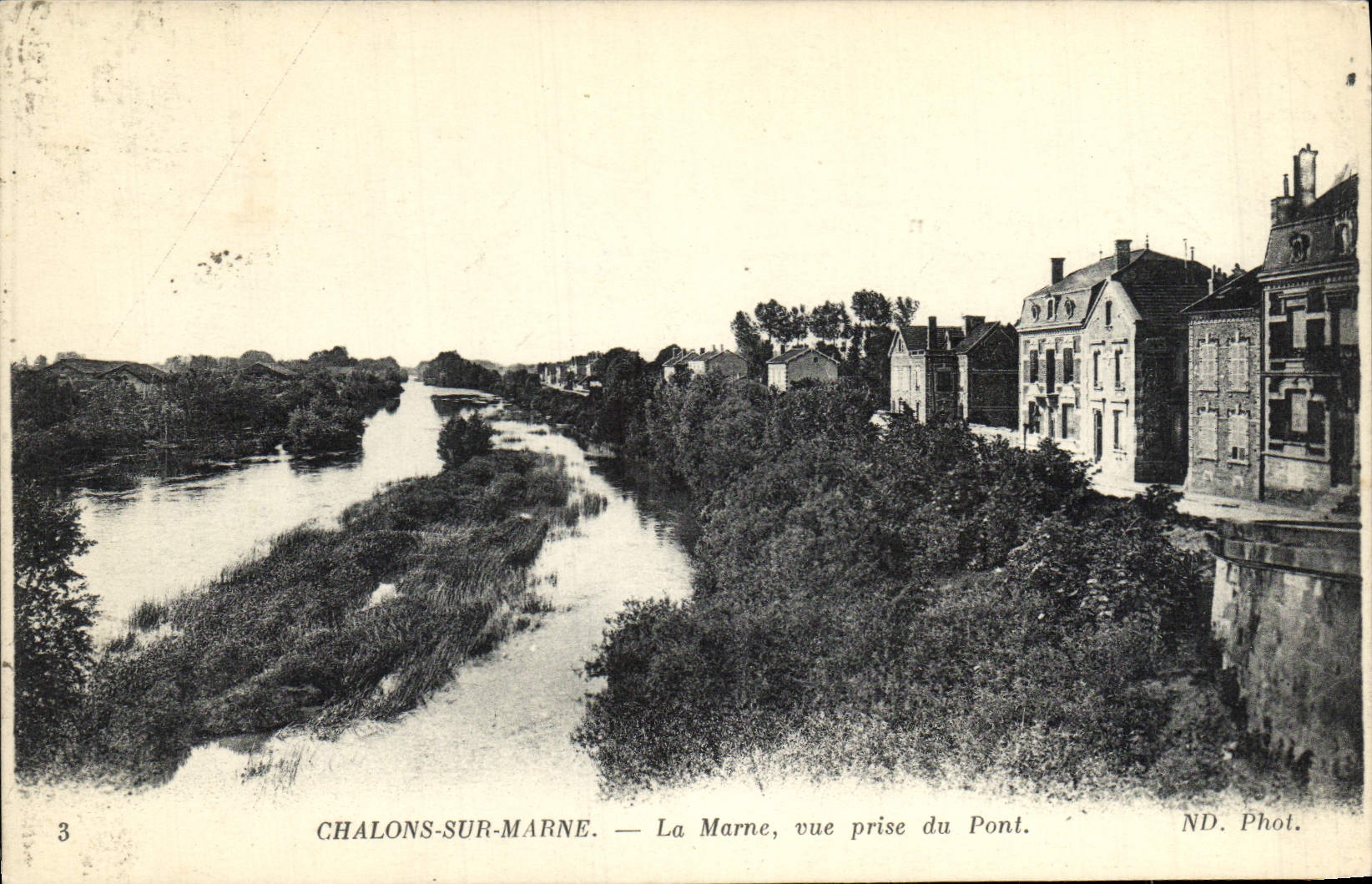 Chalons-sur-Marne — La Marne, vue prise du Pont — ND. Phot.