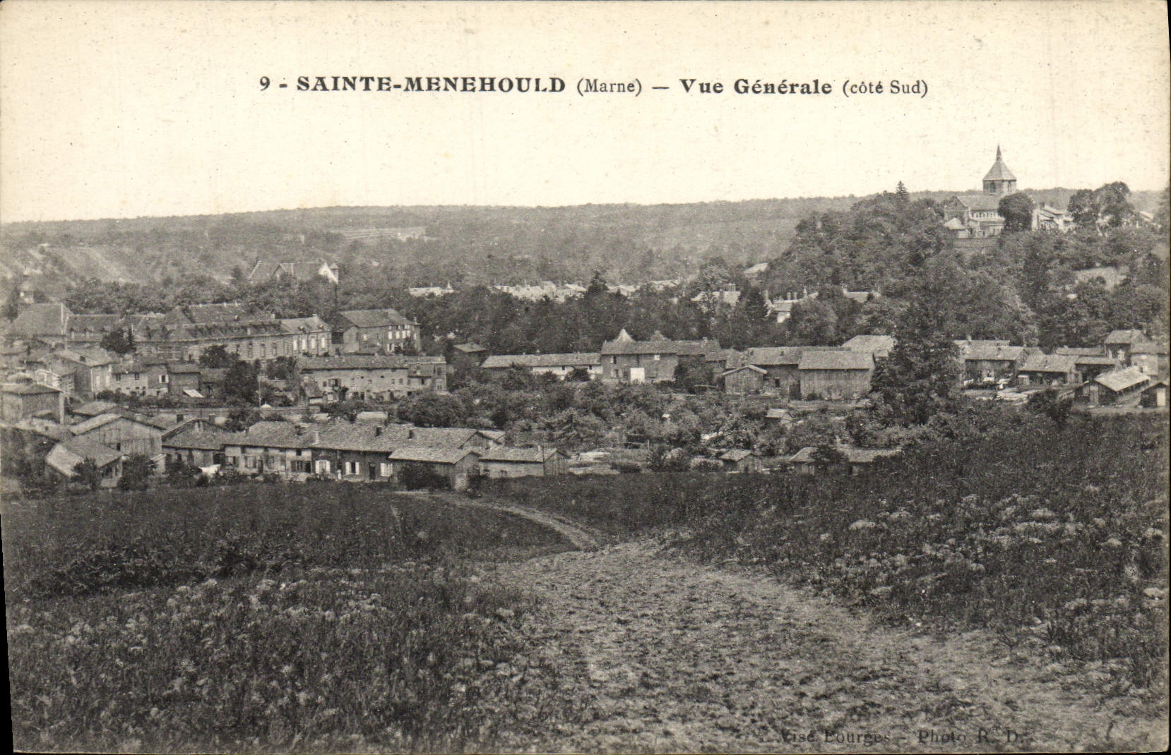 Sainte-Menehould (Marne) — Vue Générale (côté Sud) — Gue Pourceges - Phot. P. D.