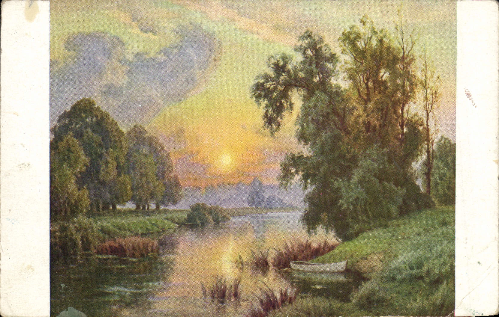Antike Ansichtskarte Paris Salon Simonnet Die Sonne der Marne
