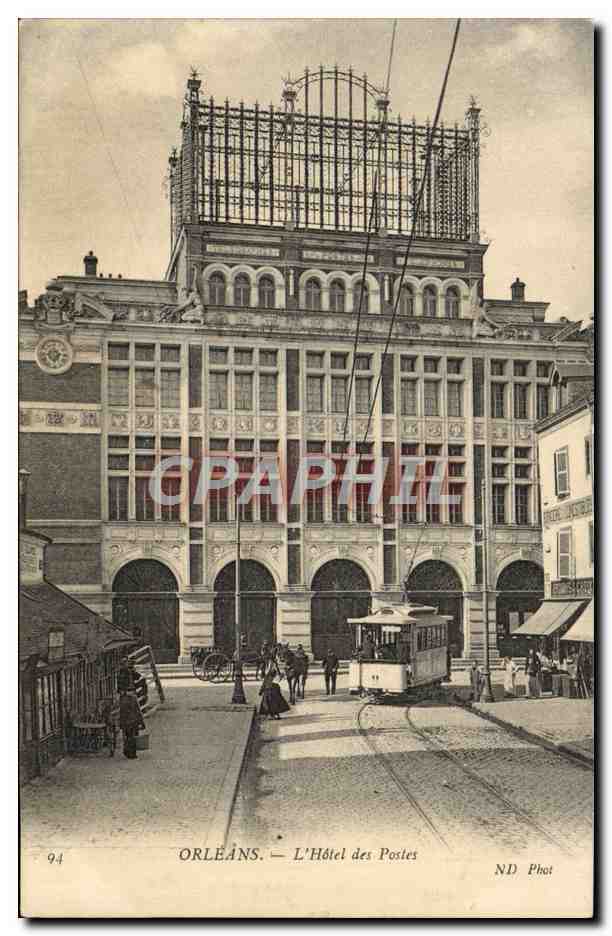 CPA Orleans L'Hotel Des Postes Tramway