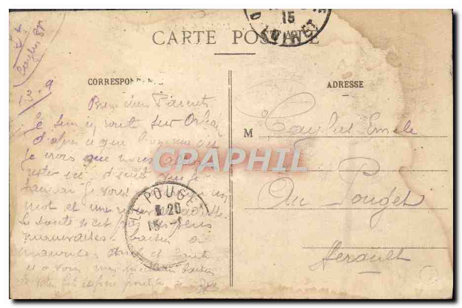 CPA Montargis L'Ecluse De La Marolle — Rückseite