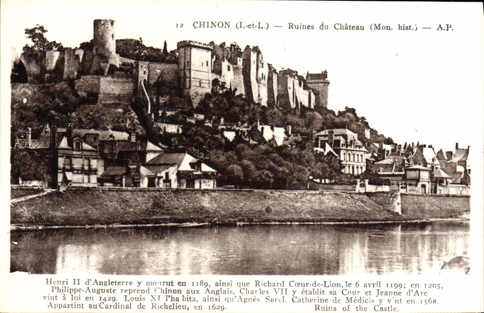 CPA Chinon Ruines Du Chateau