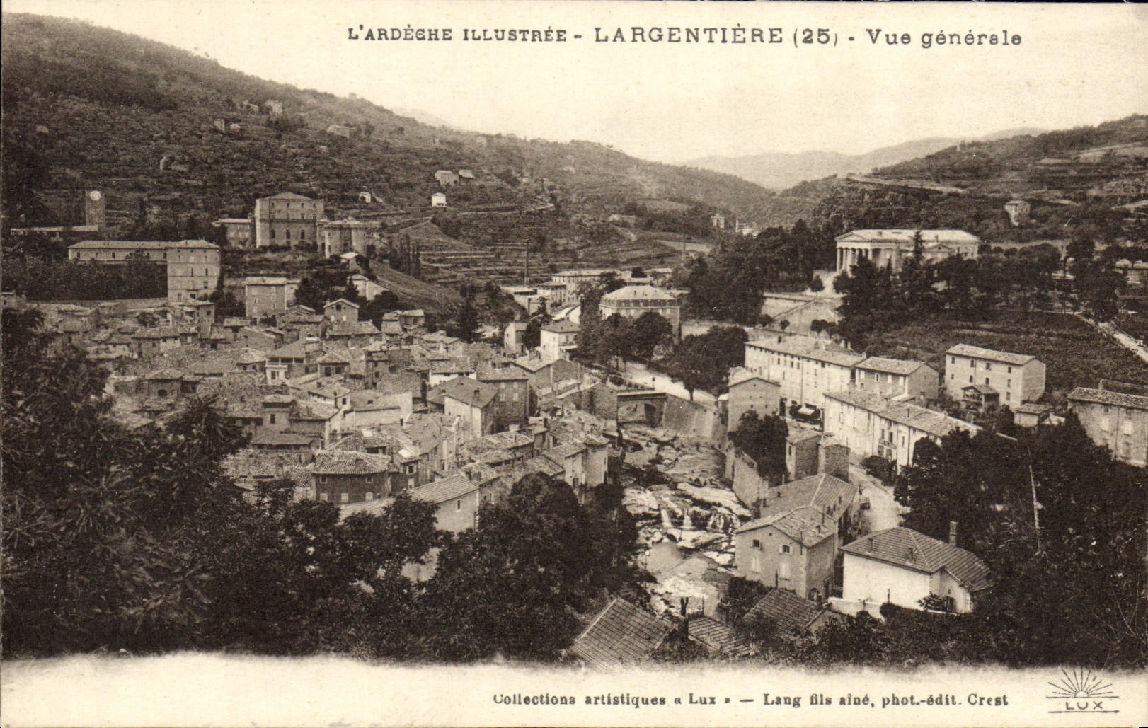 CPA L'Ardeche Illustree L'Argentiere Vue Generale