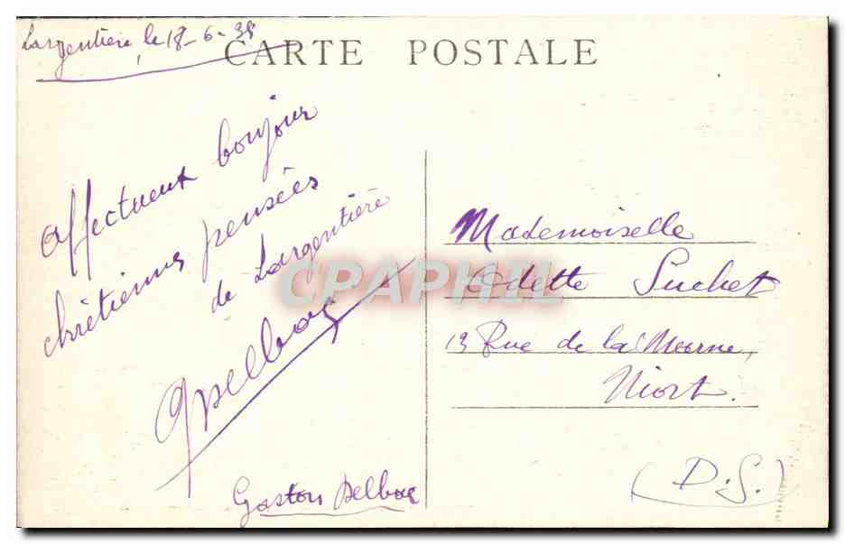 CPA L'Ardeche Illustree L'Argentiere Vue Generale — Rückseite