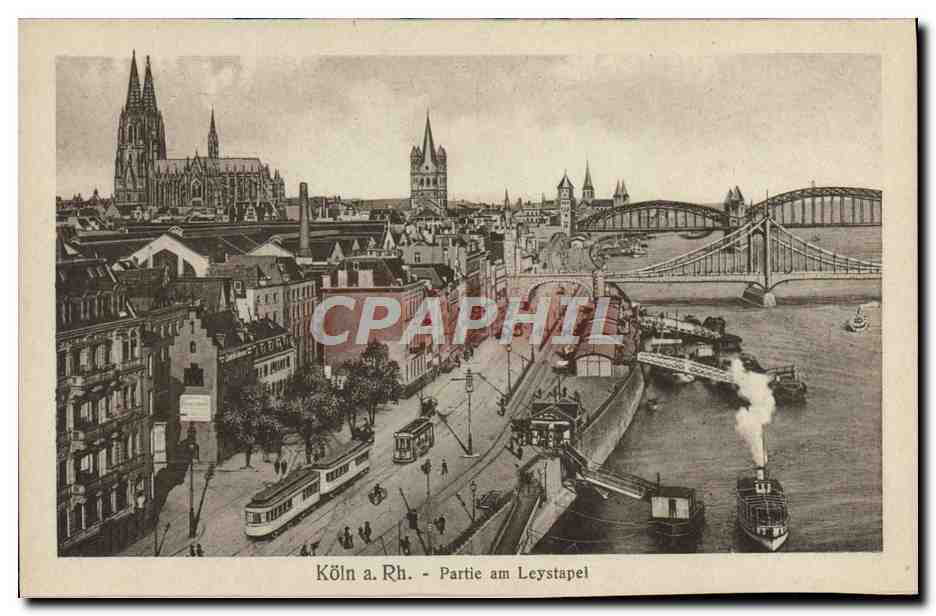 CPA Koln A Rh Partie Am Leystapel Bateaux