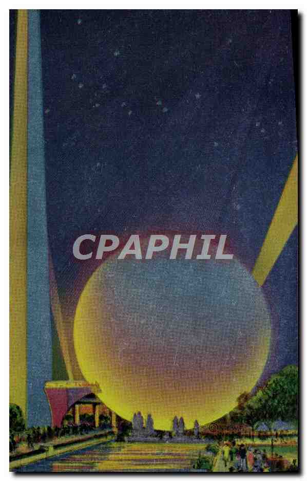 CPM New York World Fair 1940 Night Scene Theme Center