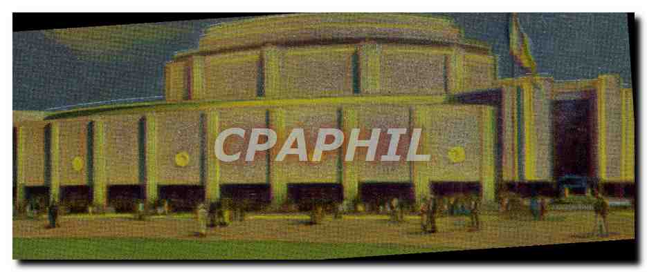 CPM New York World Fair 1940 Railroad Transportration Bldg This Is The Largest Building At The Fair