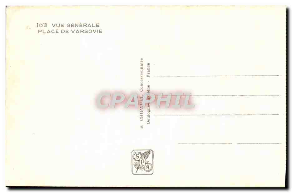 Exposition Internationale Paris 1937 — Vue générale — H. Chipault, Boulogne-Belgène, France — Rückseite