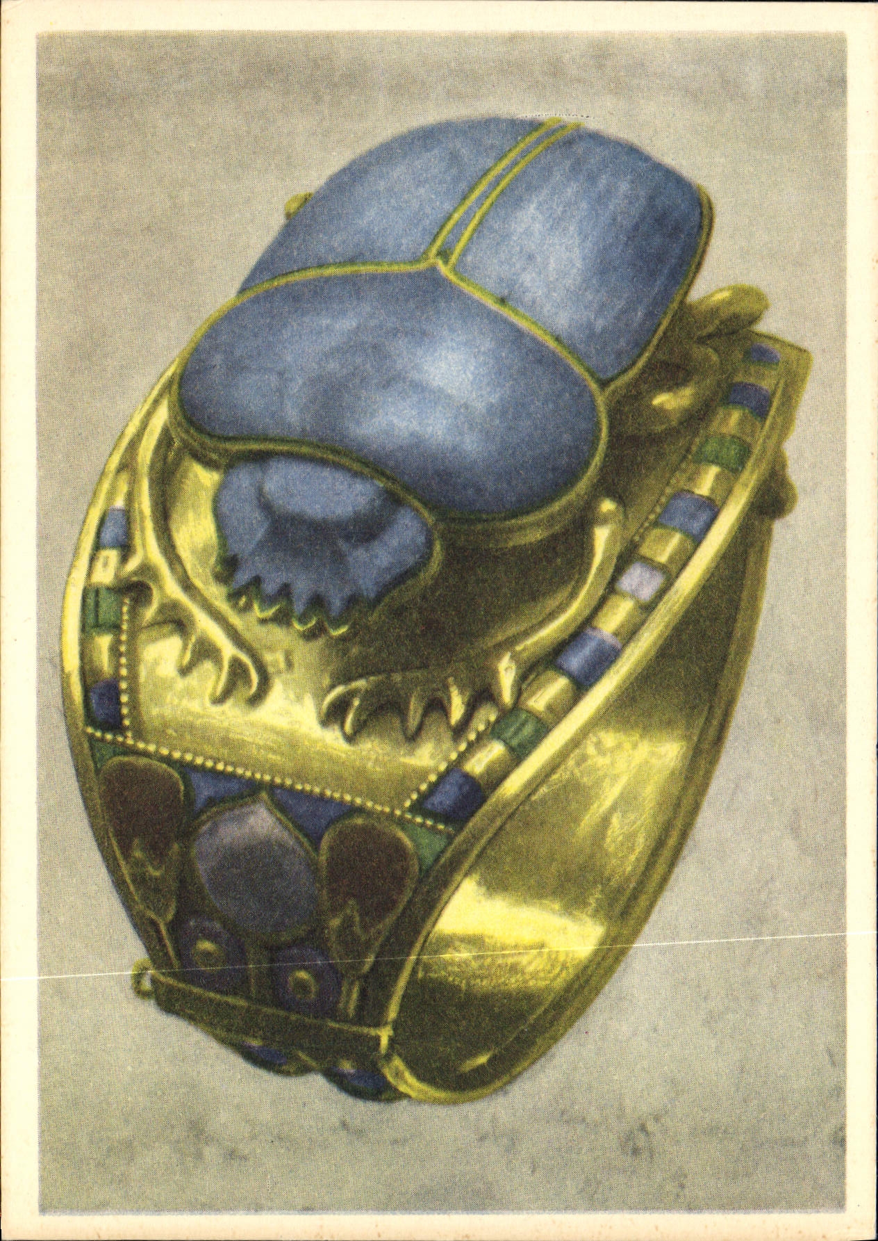 Bracelet d'or de Toutankhamon — scarabée lapis-lazuli — éditeur Lahnert & Landrock, série No.19