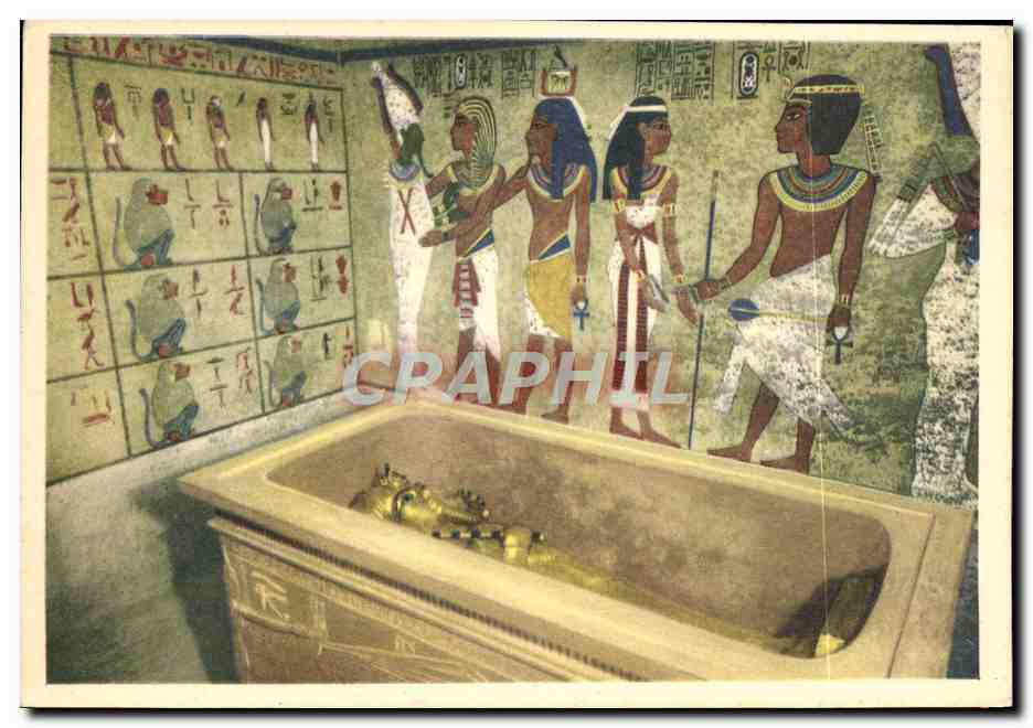 CPA Tut Ank Amen's Treasures Chamber In The Lomb At Luxor Egypte