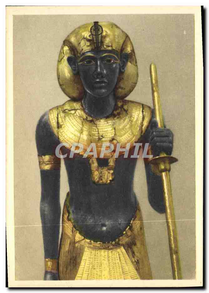 Statue de Toutankhamon — Entrée du tombeau — éditeur Lehner & Landrock, série No.17