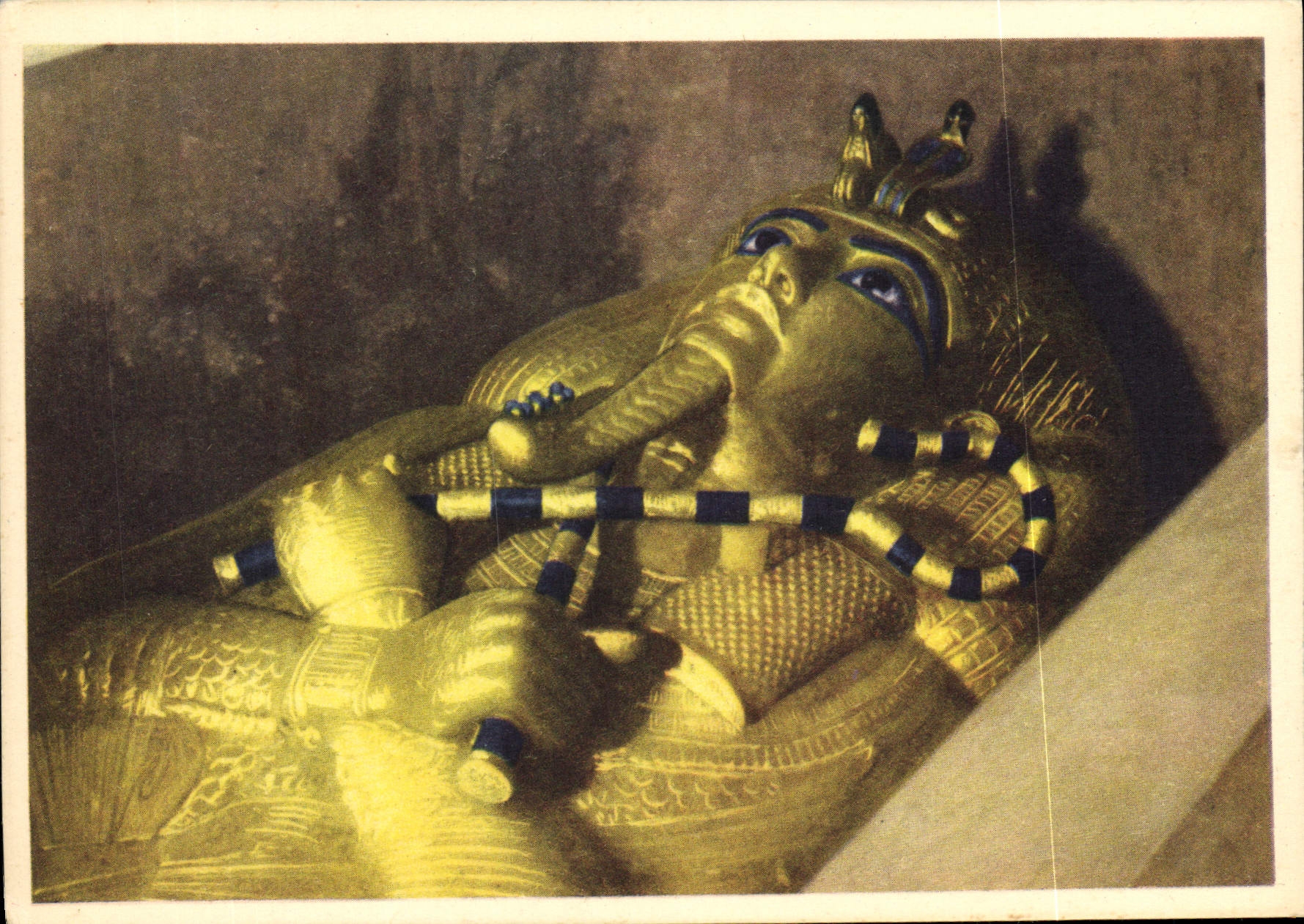 Tutankhamun — troisième cercueil en bois doré — éditeur Lehnert & Landrock, Caire