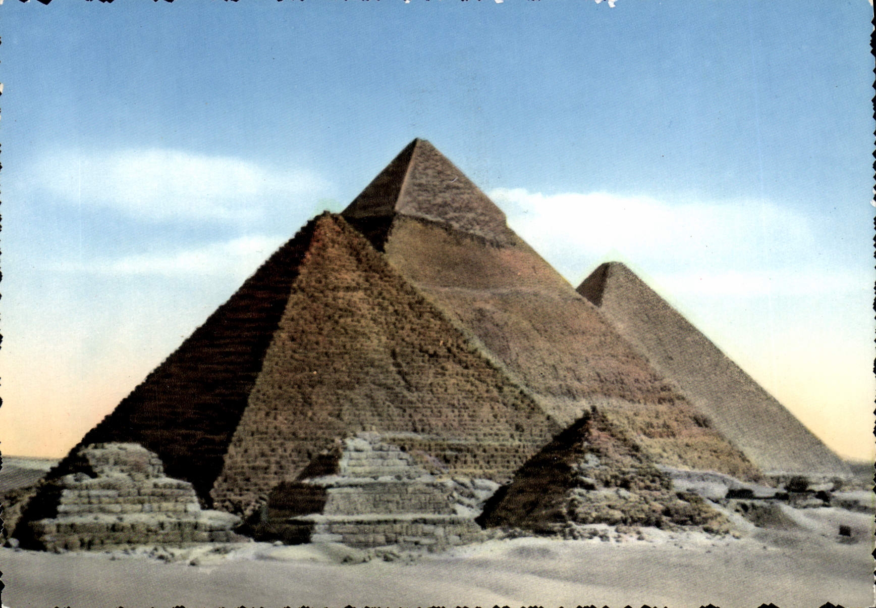 Les Pyramides de Gizeh — Égypte — Photo par K. Landrock & Carlo